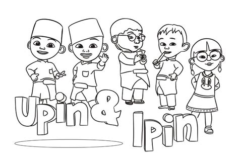 Upin Ipin Y Amigos Para Colorear Imprimir E Dibujar Coloringonlycom
