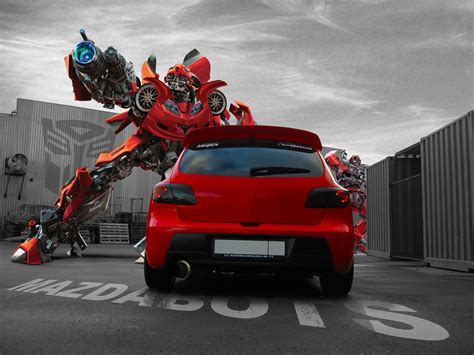 Transformers Robots Cars Mazda Red Cars Wallpapers Hd Desktop