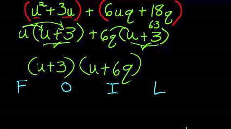 The idea is to pair like terms together so that we can apply the distributive property in order to factorize them nicely. Factor a 4-term Polynomial by Grouping (+ in middle) - YouTube