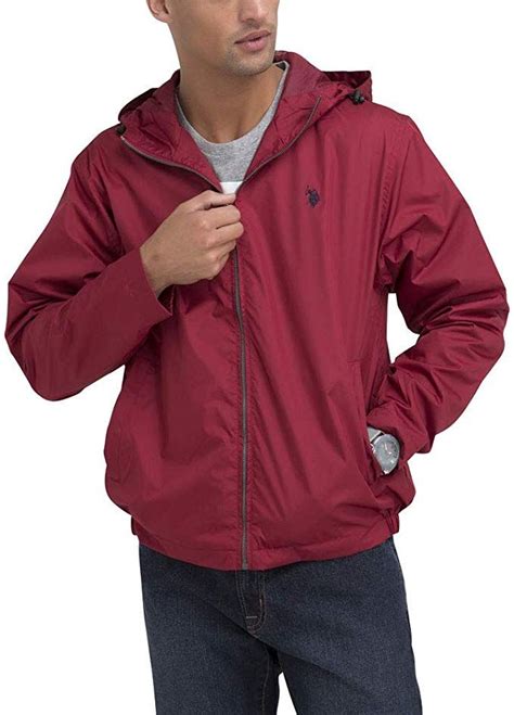 u s polo assn mens solid windbreaker lightweight jacket fixed hood review lightweight jacket