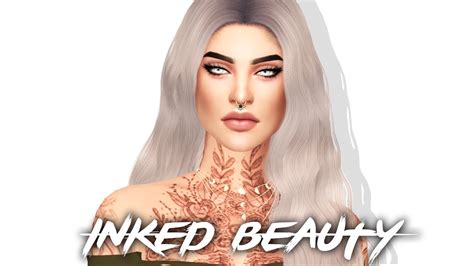The Sims 4 Cas Inked Beauty Full Cc List And Sim Download Youtube