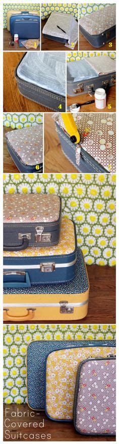 Diy Fabric Covered Vintage Suitcases For Use Or For Decoration I