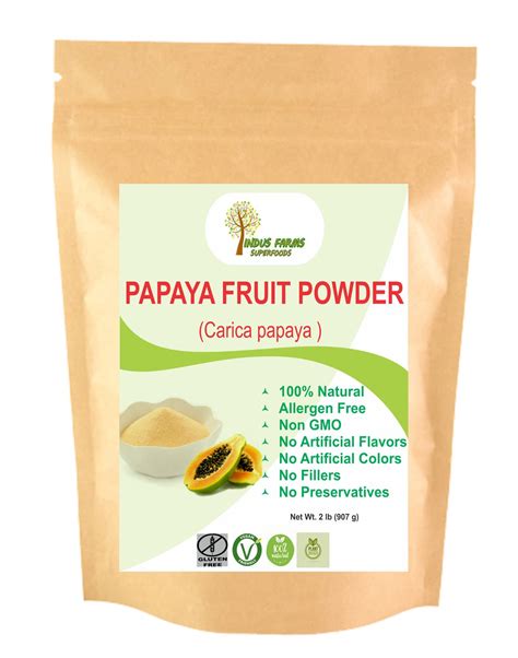 Indus Farms 100 Natural Papaya Fruit Powder 2 Lb