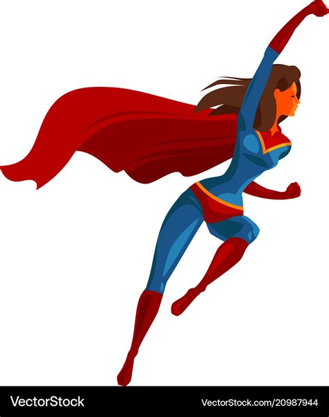 Flying Superhero Cartoon Royalty Free Vector Image