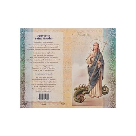 St Martha Mini Lives Of The Saints Folded Prayer Card The Catholic