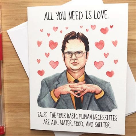 Funny Michael Scott Love Card The Office T Michael Scott Etsy