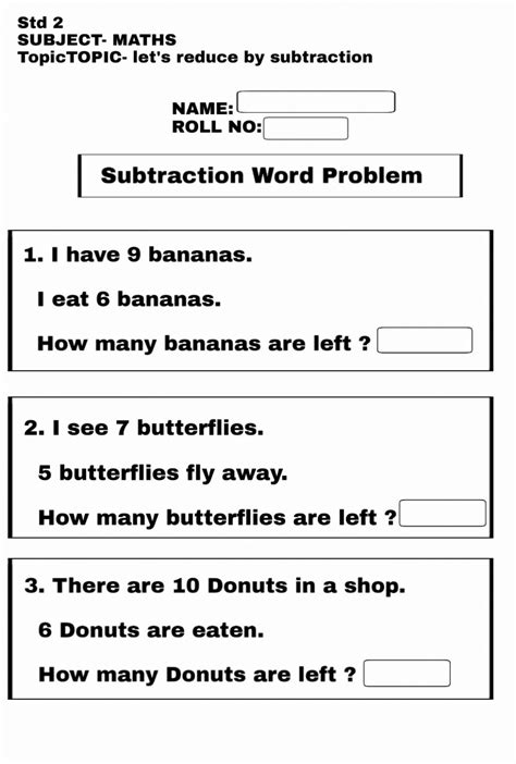 Grade 1 math word problems with addition and subtraction author: Subtraction word problem interactive worksheet