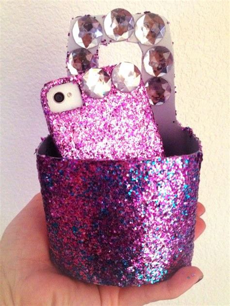 Glitter Iphone Case And Holder To Charge Made With Mod Podge And Glitter