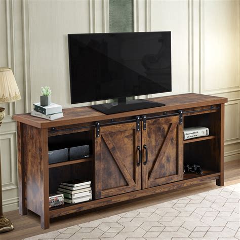 Segmart Wood Tv Stands Console Table With Storage Side Cabinets 52 X