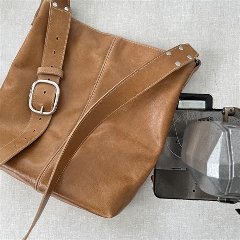 Indie Leather Tote Boho Leather Crossbody Bag Leather Etsy