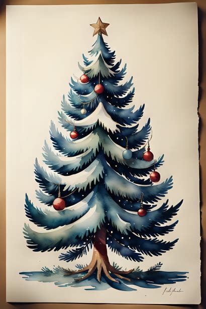 Vintage Christmas Tree Art Free Stock Photo Public Domain Pictures