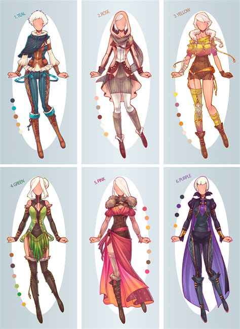 Autumn Adopt Auction Open 6 Still Avaible Anime Outfits Fantasy Clothing Character Design