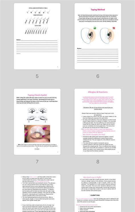 classic eyelash extensions training manual etsy