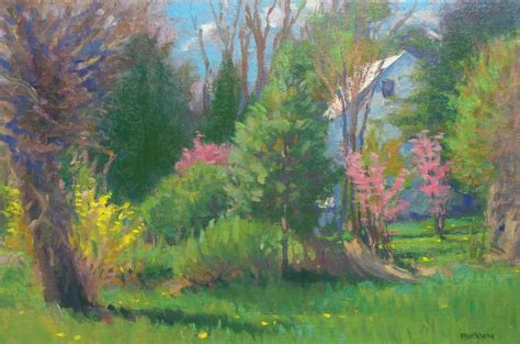 Painting Art And Collectibles Landscape Garden Flower Riviere Painting