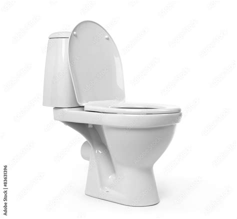 Open Toilet Bowl Isolated On White Background Stock Photo Adobe Stock