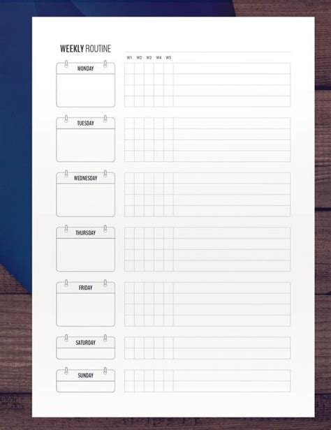 Weekly Routine Printable Checklist Is A Home Management Etsy