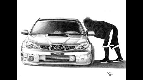 Begin je tekening op deze manier om een zijaanzicht (tweedimensionaal) van een cartoonauto te maken. Stanced Car Drawing - 600 WHP Subaru STI by Vitalik (@Mr ...