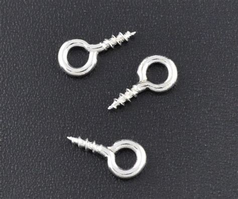 100 To 2000 Tiny 10mm X 4mm Screw Pin Eyes Top Pin Hook Bails Findings