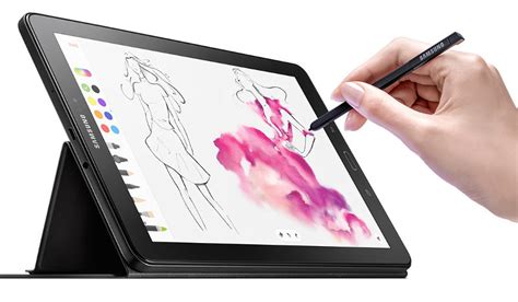 S pen expands creative possibilities. Samsung Galaxy Tab A (2016) with S Pen, 3GB RAM, 4G LTE ...