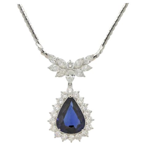 Antique Sapphire Diamond Platinum Cross Pendant Necklace At 1stdibs