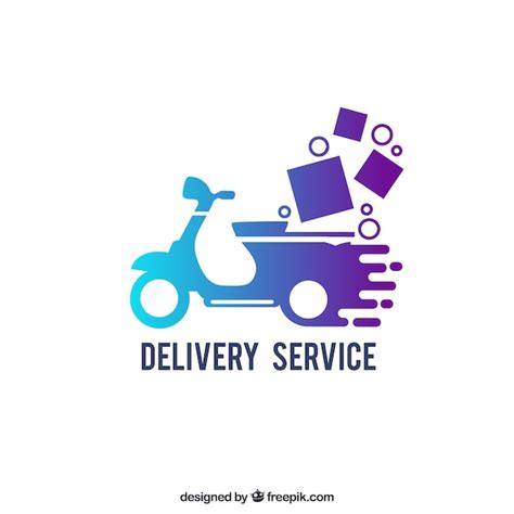 Delivery Logo Template With Gradient Effect Free Vector