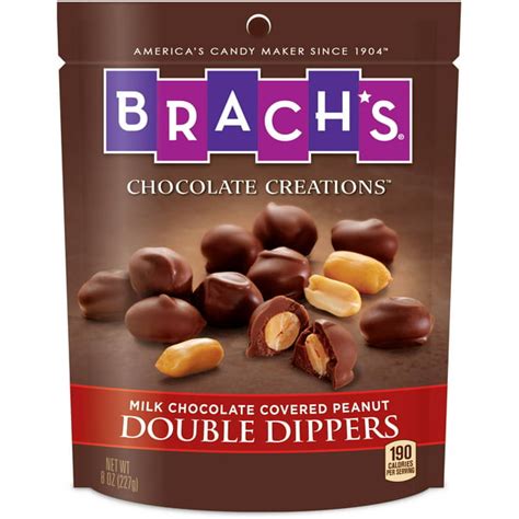 Brachs Chocolate Creations Milk Chocolate Covered Peanut Double