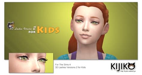 3d Lashes Version2 For Kids At Kijiko Sims 4 Updates