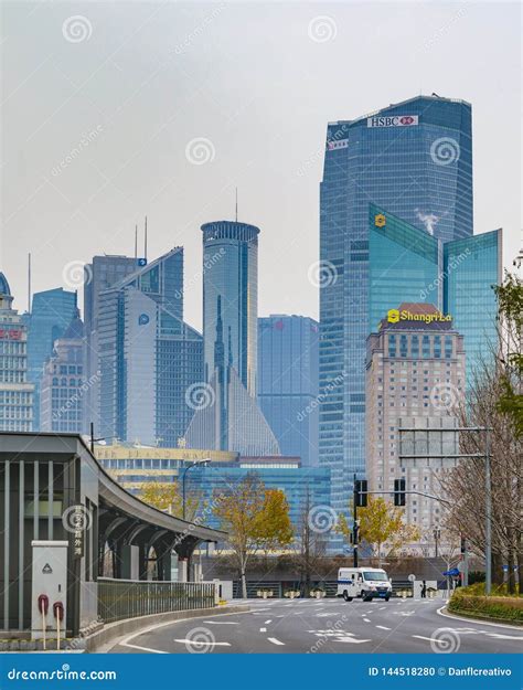 Pudong District Urban Scene Shanghai China Editorial Image Image Of