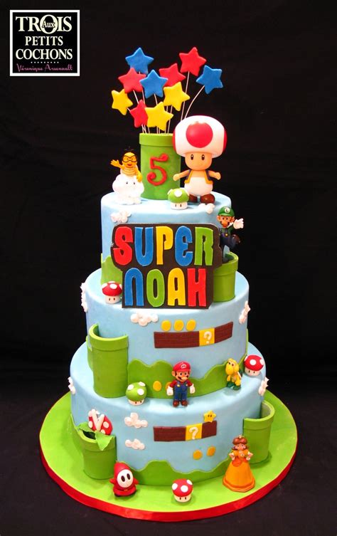 Mario and luigi and all the decorations are made out of homemade marshmallow fondant. Super Mario Bros!! - CakeCentral.com