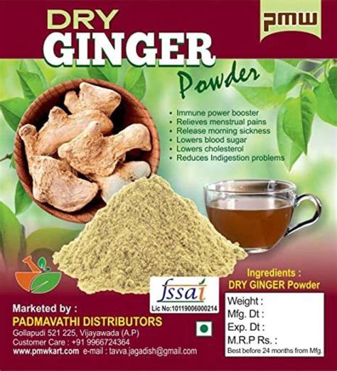 pmw grade a quality dry ginger powder sunth sonti sonth 100 grams price in india buy