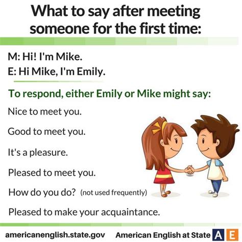 Phrases What To Say After Meeting Someone For The First Time