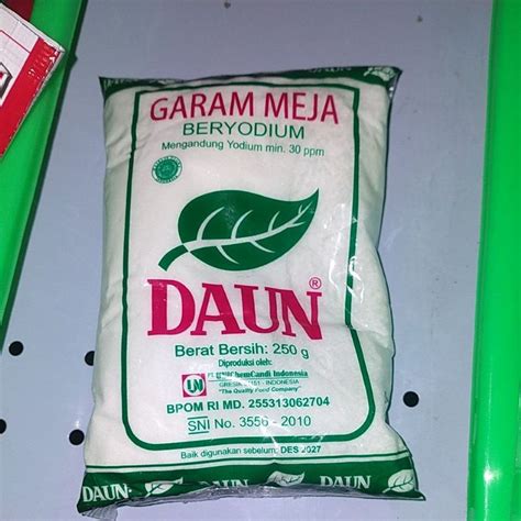Jual Garam Meja Daun Beryodium 250gr Shopee Indonesia
