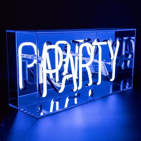 ‘party Acrylic Box Neon Light 151 Statement Living