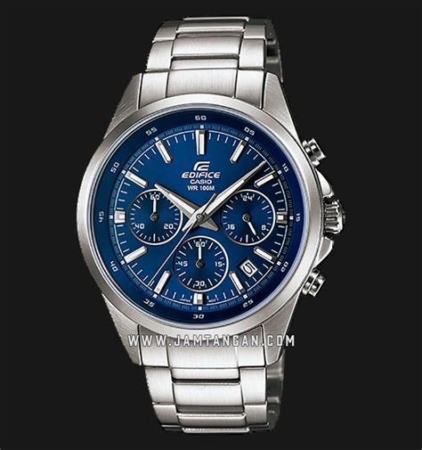 casio edifice efr 527d 2avudf chronograph men blue dial stainless steel strap