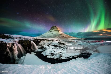 Kirkjufell Aurora Borealis Iceland Stock Photo Getty Images