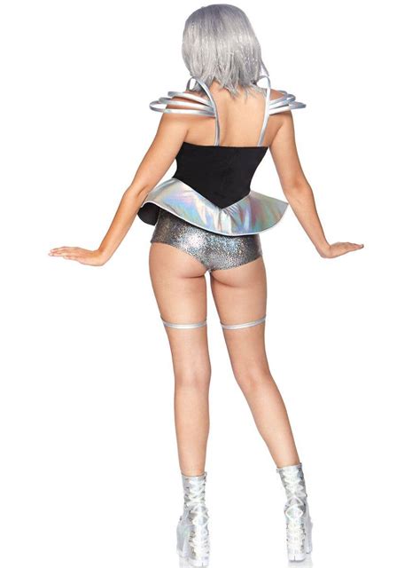 Metallic Black And Silver Space Costume Space Costume For Women