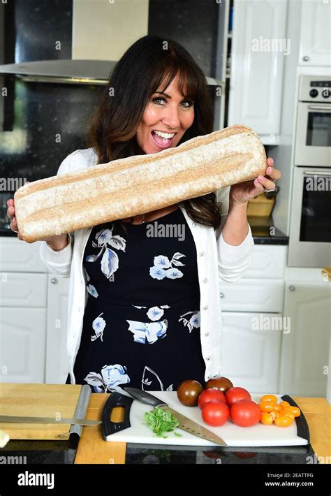 Linda Lusardi During Filming Of Itvs Whos Doing The Dishes At Her
