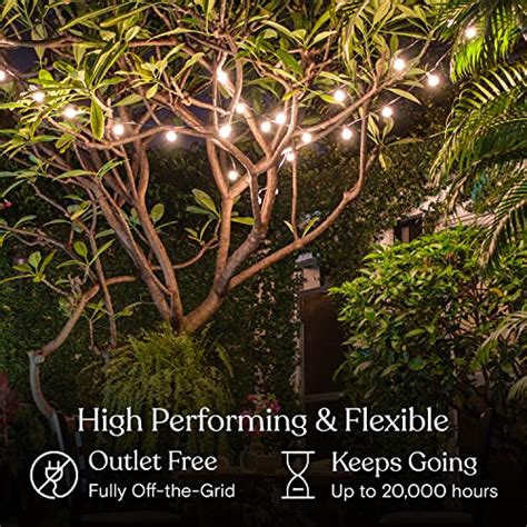 Brightech Ambience Pro Solar Powered Led Outdoor String Lights 27 Ft