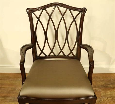 For example, a wooden table with a marble top and a wrought iron table. Mahogany Chippendale Chairs for Elegant Formal Dining Rooms