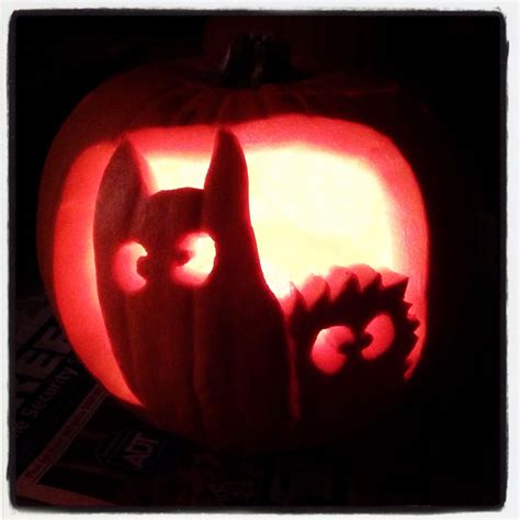 Simple Totoro Pumpkin Carving Pumpkin Carving Halloween Pumpkins