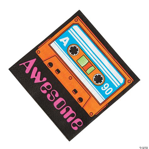 Awesome 80s Party Cassette Luncheon Napkins 16 Pc Oriental Trading