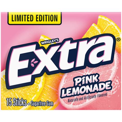 Extra Pink Lemonade Sugar Free Chewing Gum 15 Stick Single Pack Extra®