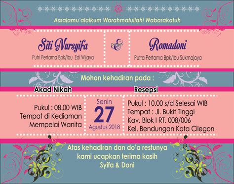 Untuk undangan online yang kakak buatin, saya dan suami merasa sangat terbantu. Download Desain Undangan Pernikahan Gratis Full Color - Download Desain Undangan Pernikahan
