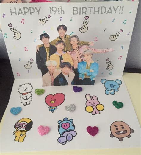 Bts Birthday Card Printable