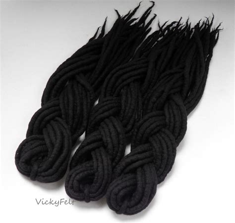 black wool dreads full set dreadlocks de double ended long etsy