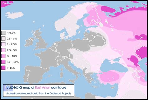 New Map Of East Asian Dna In Europe