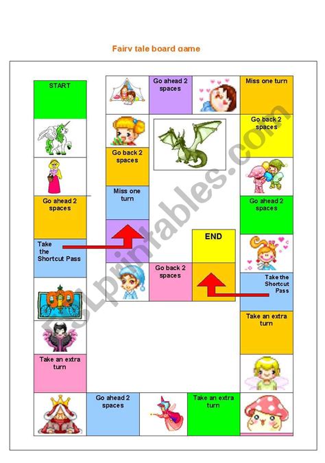 Fairy Tale Board Game Esl Worksheet By Storyteller
