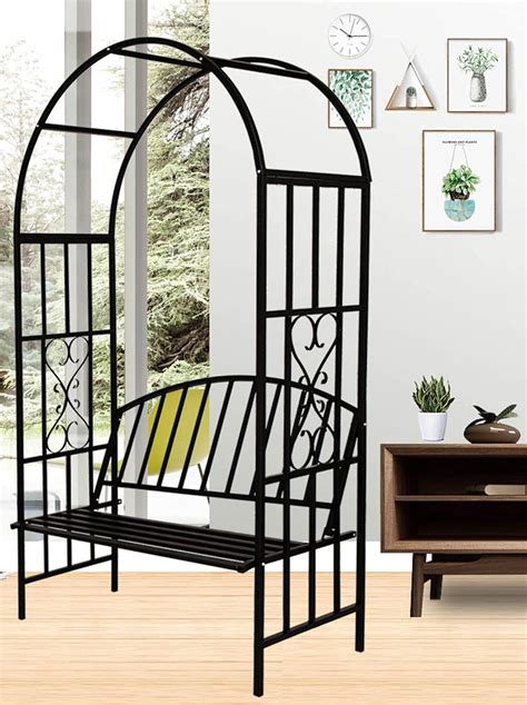 Buy Arch Arbor Arbour With Seat Bench Metal Garden Arch Archway A Decorative Arch To Sit Back