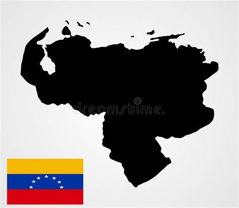 República De Bolivarian De La Silueta Del Mapa De Venezuela Y De La