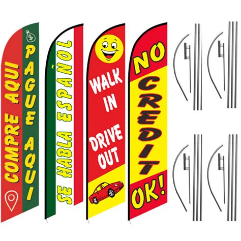Auto Package Feather Flags Outdoor Advertising Ffn